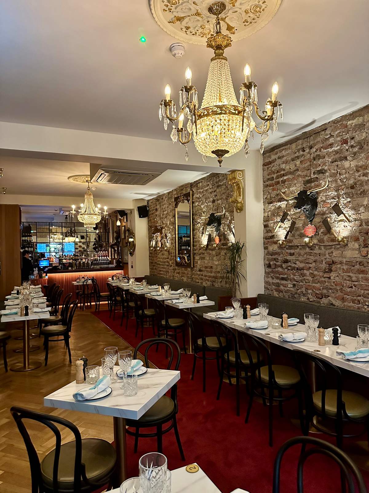 The dining room at Boeuf & Frites, Temple Bar, Dublin