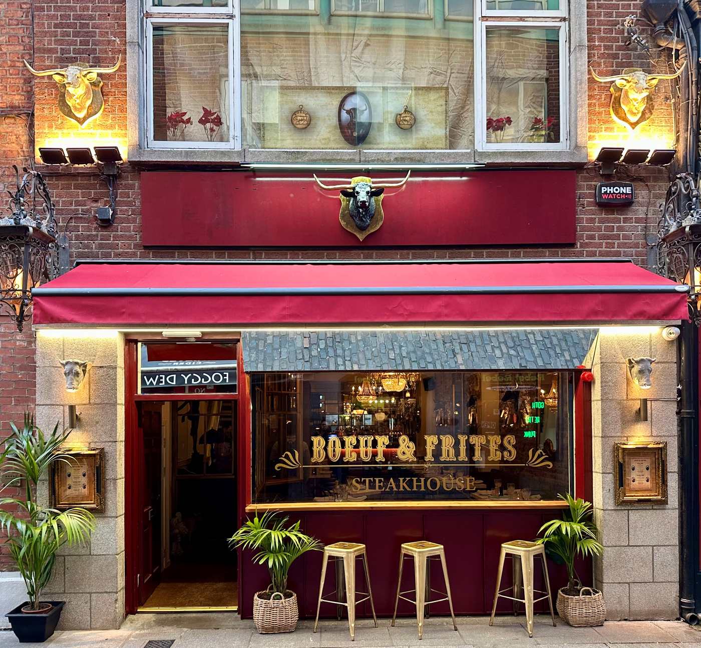 Boeuf & Frites steakhouse on Crow Street, Temple Bar, Dublin
