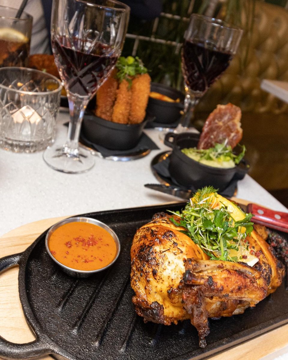 Chargrilled peri peri chicken at Boeuf & Frites